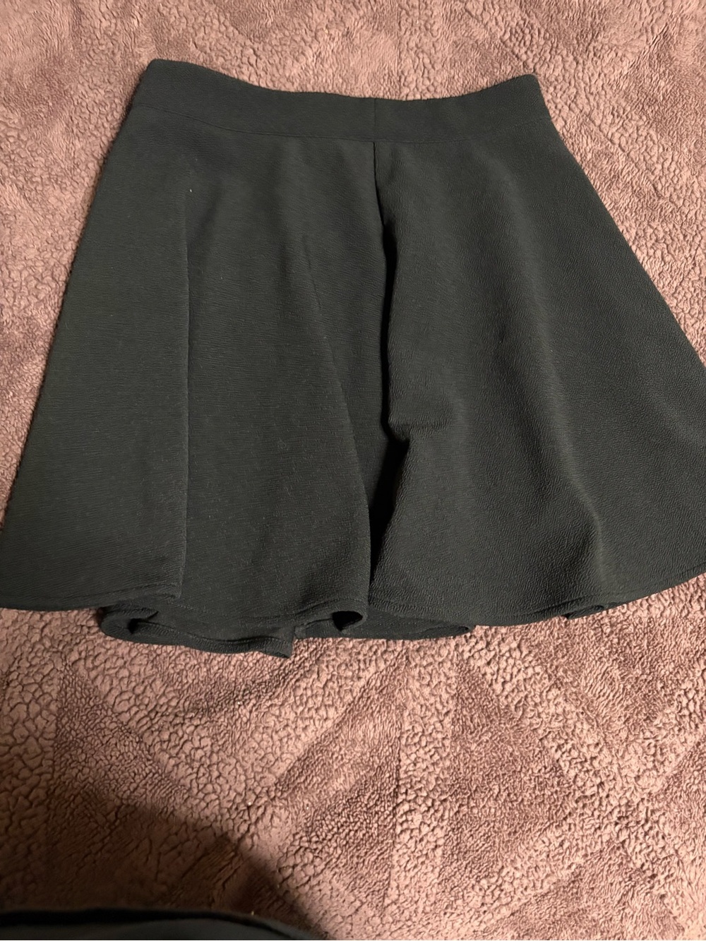 SHEIN Black Circle Skater Skirt